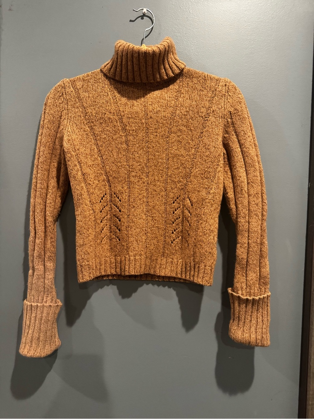 Express Brown Wool Angora Blend Turtleneck Sweater Size M